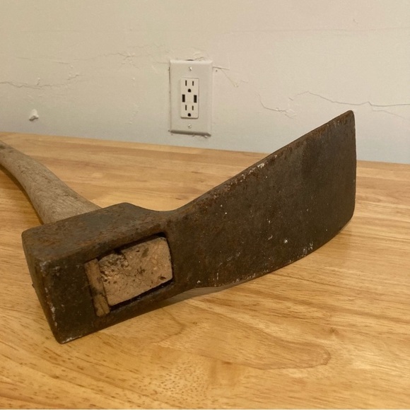 Vintage Woodworking Adze Tool Axe Curved Wood Handle - Picture 7 of 16